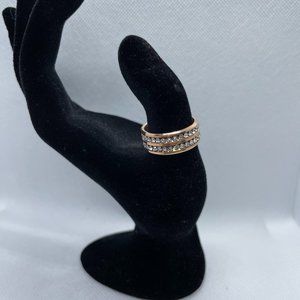Rose Gold Ring - White/Clear Crystals